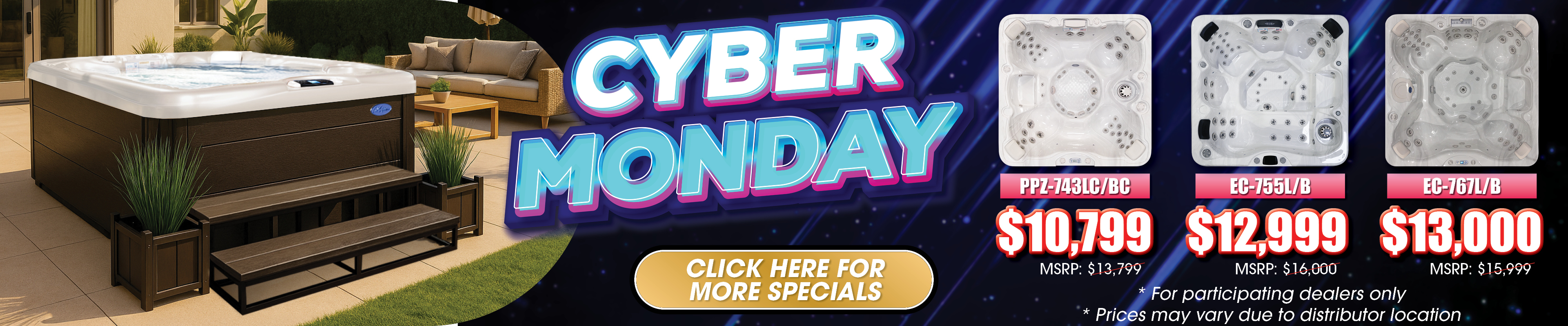 Calspas hot tub being used in a family setting - Cary